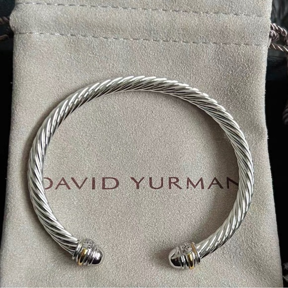 David Yurman Silver Cable Bracelet - Picture 1 of 6